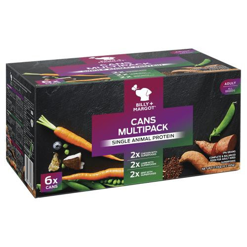 Billy &amp; Margot Multipack cans Beef, Lamb &amp; Chicken