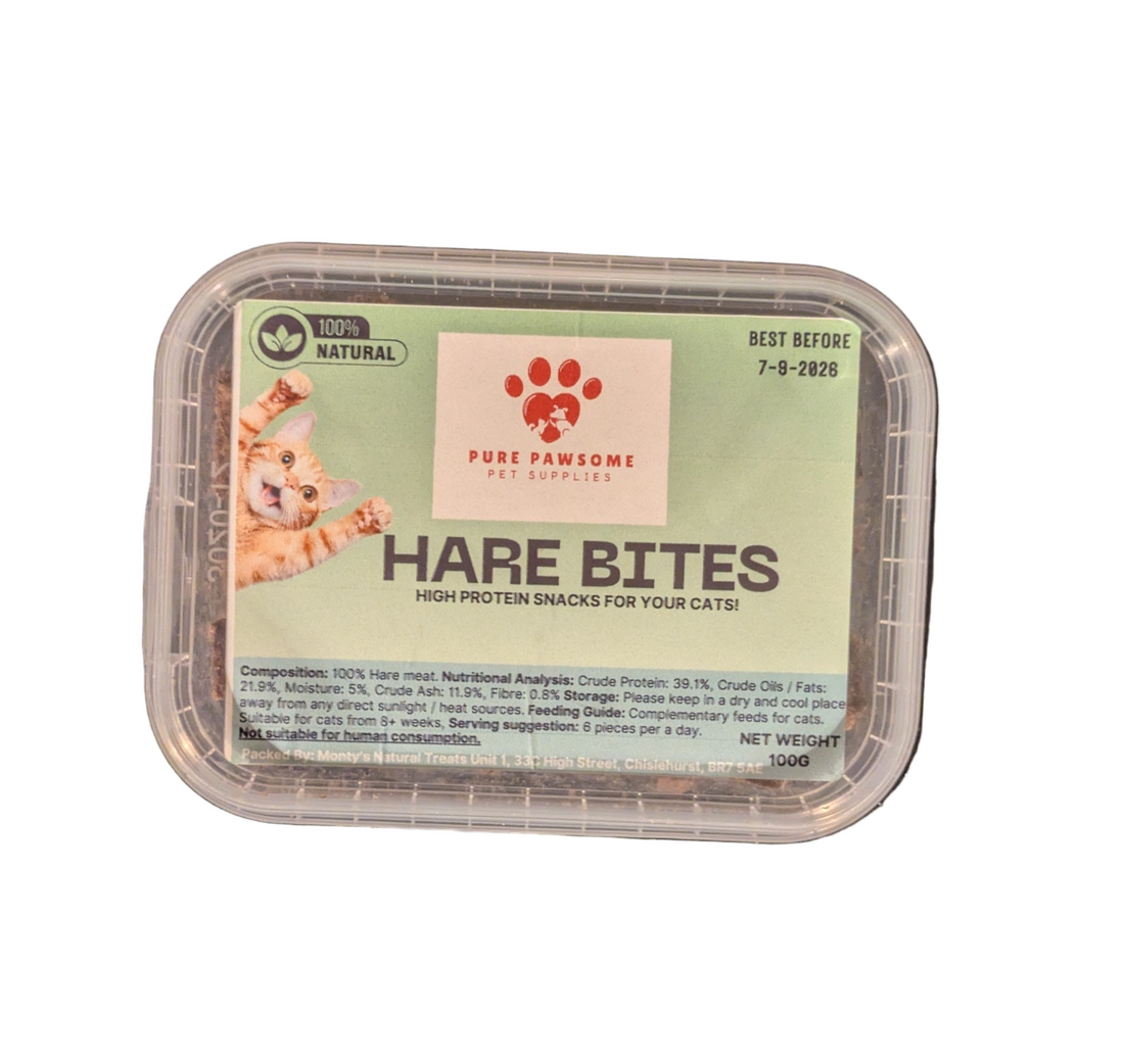 Pure Pawsome Cat treats - Hare Bites