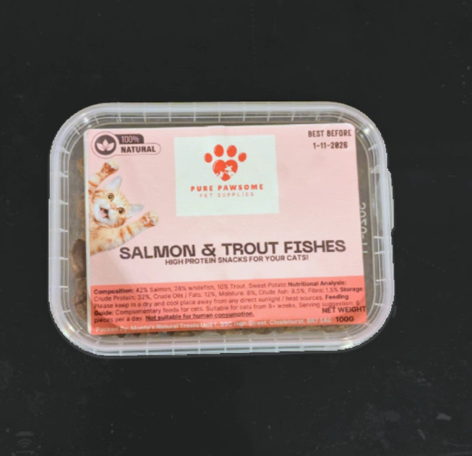 Pure Pawsome Cat Treats Salmon and Trout