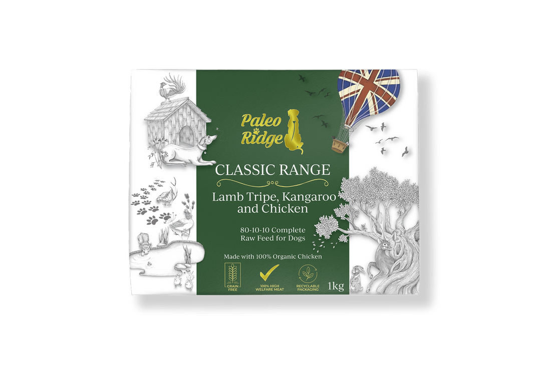 Paleo ridge classic lamb tripe kangaroo and chicken 1kg