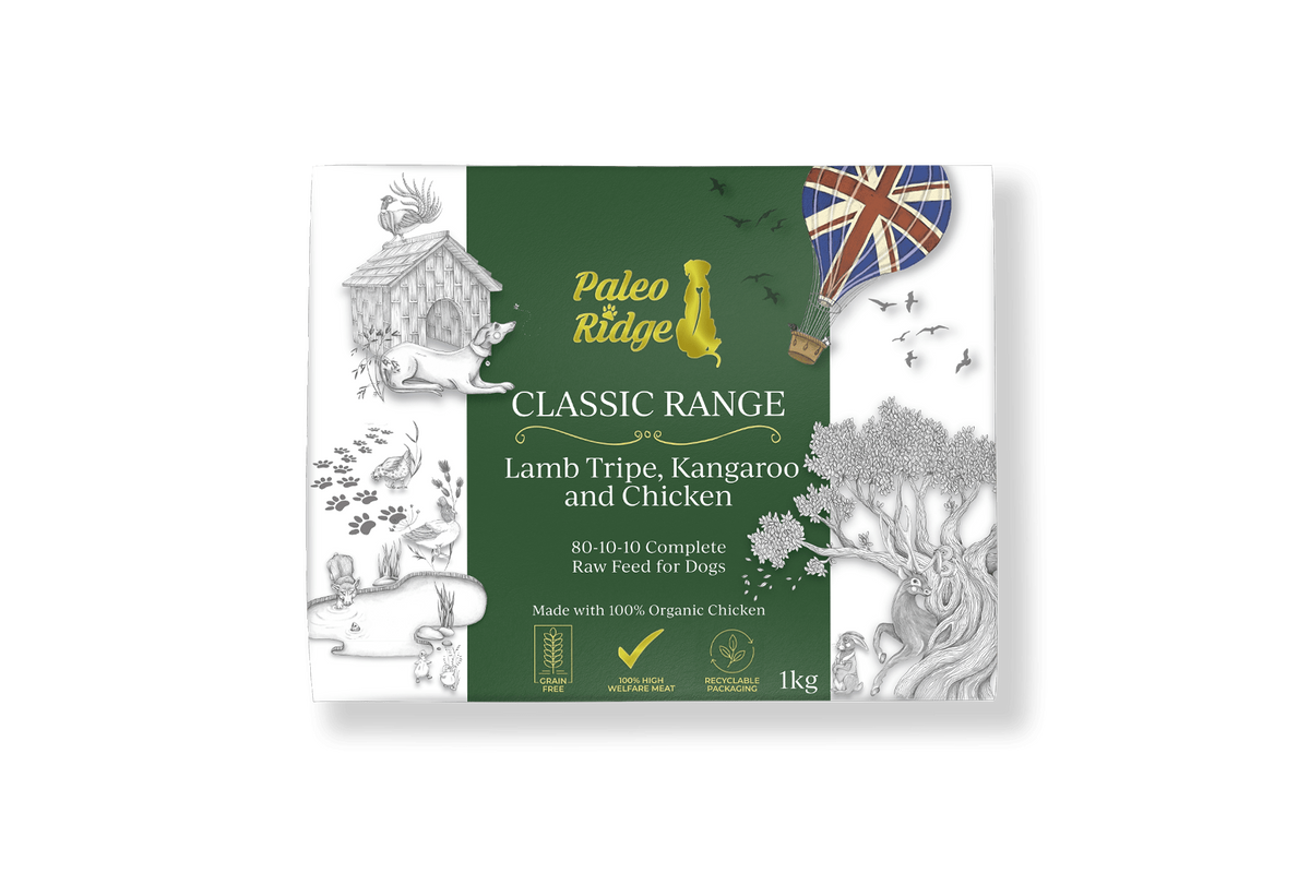 Paleo ridge classic lamb tripe kangaroo and chicken 1kg