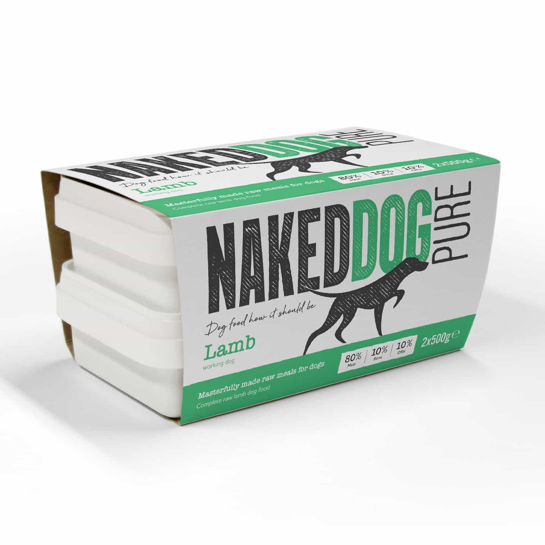 Naked dog pure 80 10 10 lamb 2x 500g